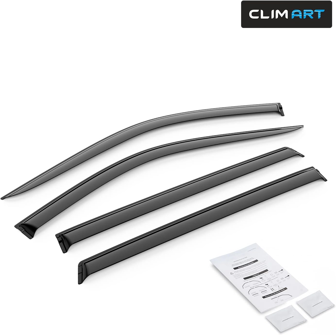 CLIM ART Incredibly Durable Rain Guards for Cadillac Escalade 2021-2026,Original Tape-on Window Deflectors,Vent Deflector,Window Visors,Car Accessories,4pcs. - 421259