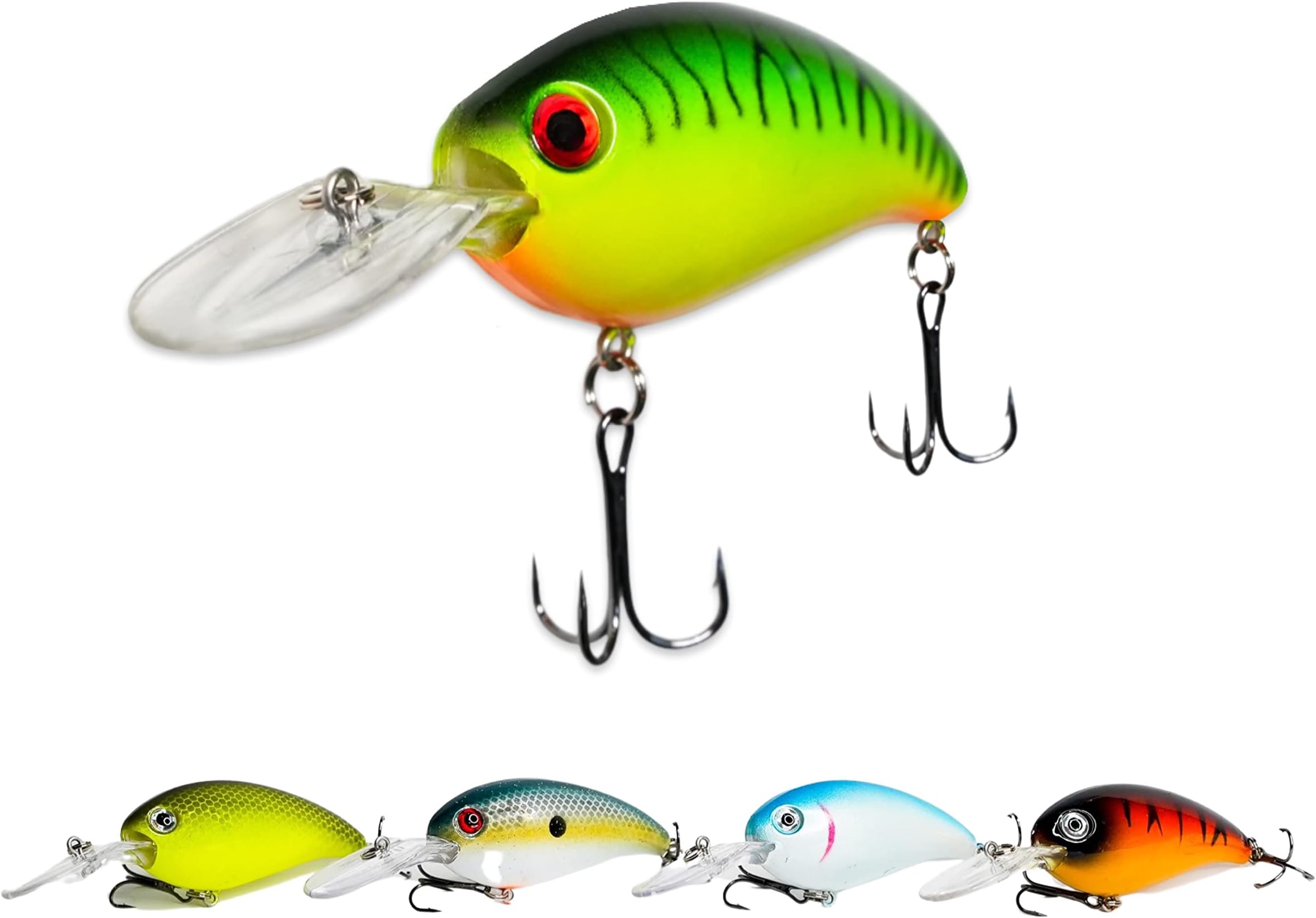 Crankbait Fishing Lures Deep Diving for Bass Trout, Slow Sinking for Freshwater Saltwater, Multi Jointed Swimbaits, Lifelike Fishing Lures Set