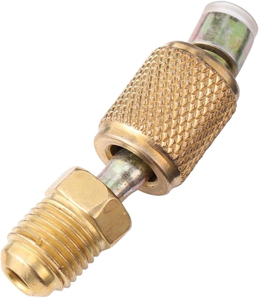 Refrigeration Adapter Hose Set with Quick Connector and Joint Thimble, Metal Ergonomic Design for Front Placement on Vehicle, Refrigeration Hose Installer Tool for Efficient Air