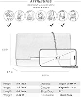 Vista 6 de AFKOMST Pequeños bolsos clutch para mujeres, bolso de noche formal, bandolera y carteras de muñeca para fiesta, baile de graduación, cóctel, boda