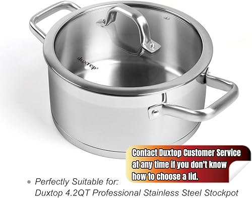 Miniatura 9 de Duxtop Tapa de repuesto para utensilios de cocina (diámetro interior 9-38 pulgadas, diámetro exterior 10 pulgadas)