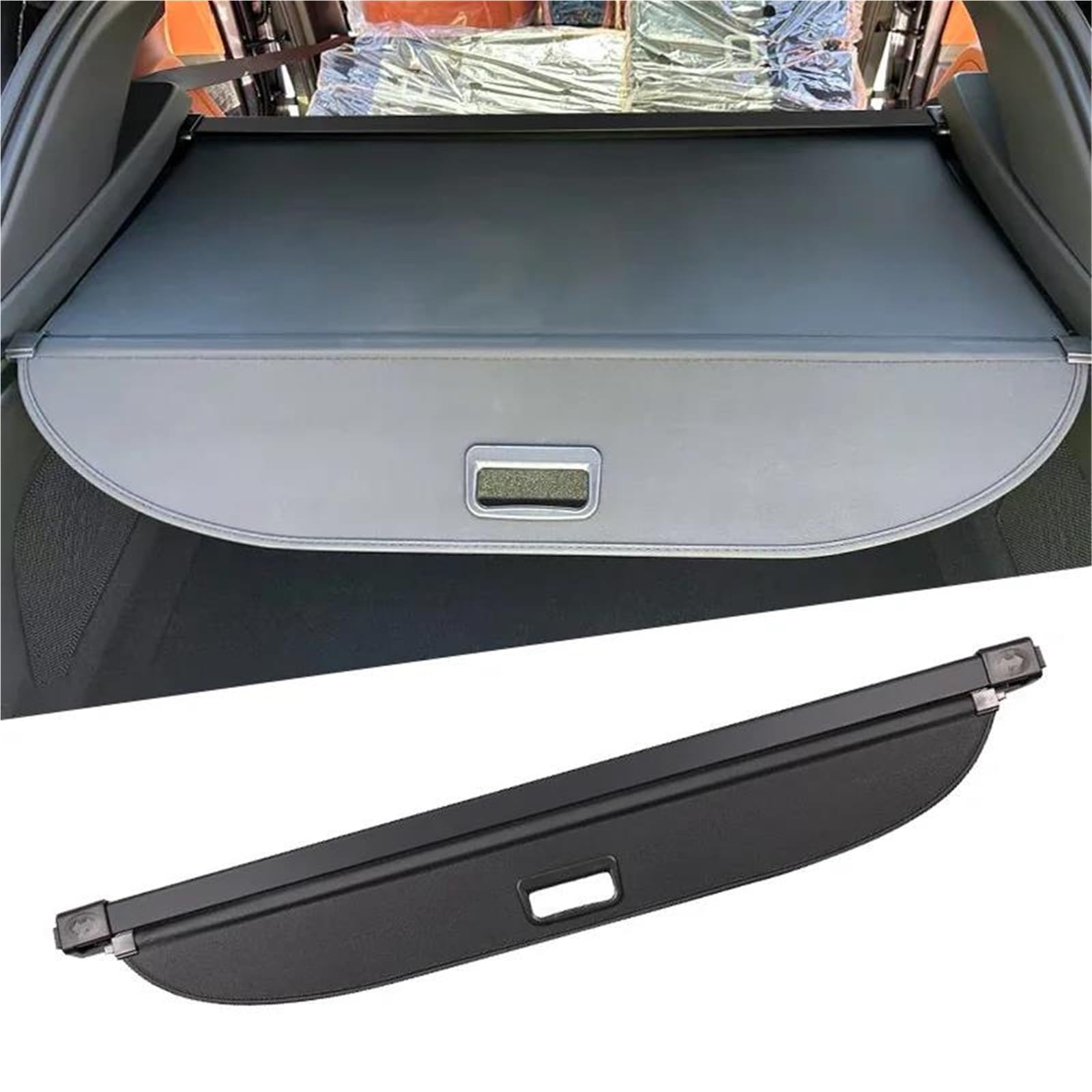 Générique Cache-Bagages pour DEEPAL S07 Couverture De Chargement Coffre Rétractable Porte-Colis Bouclier Étanche Confidentialité Accessoires Automobiles Plage Arrière(Canvas)