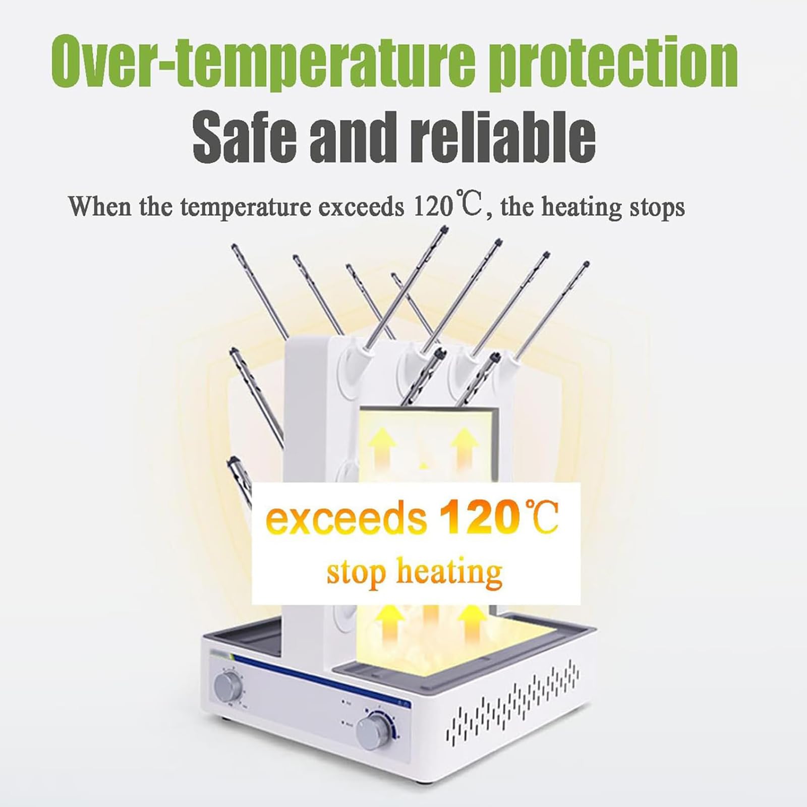 Secador De Cristalería De Laboratorio, Rejilla De Secado Eléctrica con Flujo De Aire, con Tubos De Secado, para Secar Tubos De Ensayo Y Vasos De Precipitados De Vidrio, Temperatura De ~85 °C