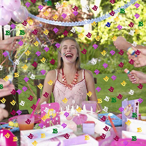 Birthday And Anniversary Event Party Decorations Number Foil Table Confetti Diy Confetti Glitter Sprinkles (Colorful, 18'Number) #TOP6