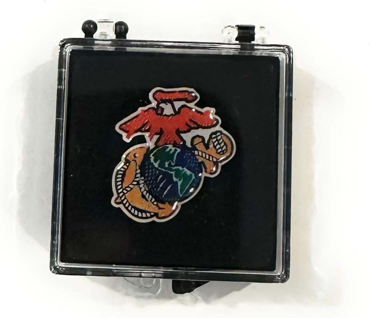 Crayon Globe and Anchor Lapel Pin FBA