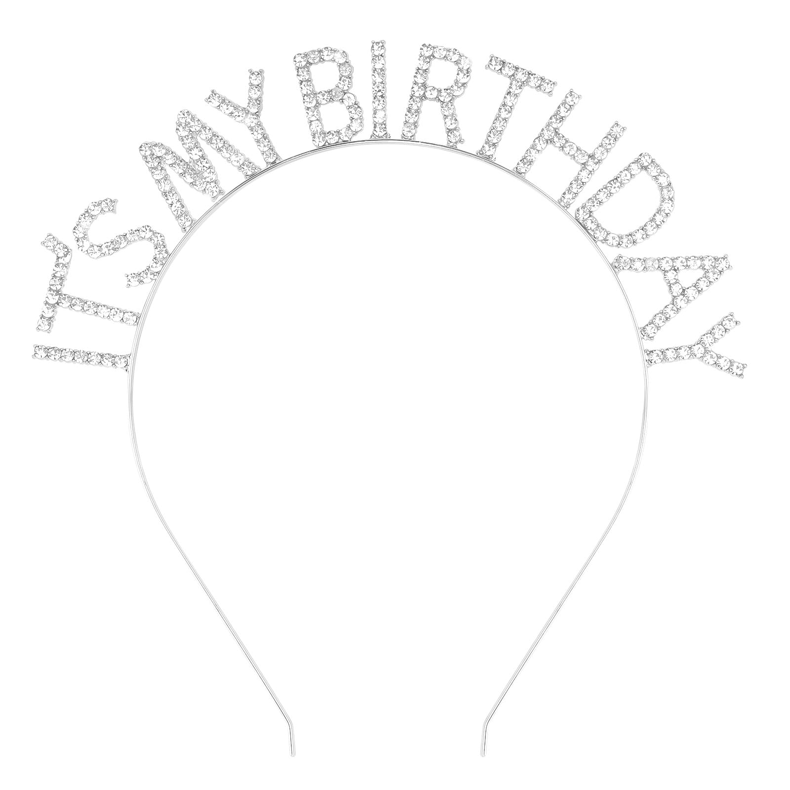 ACO-UINT Silver Girls Crown: Cute Birthday Tiara and Headband Decorations for Women