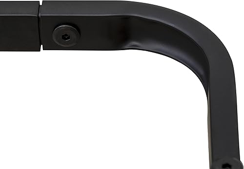 Miniatura 10 de East West Furniture DHFBBLK Dothan - Marco de cama matrimonial con magnífico diseño cabecero y estribo - Moderno marco de metal en recubrimiento en