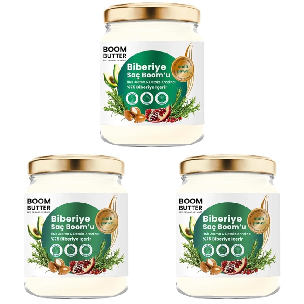 BOOM BUTTER Biberiye Saç Bakım Yağı 190 ML (3 paketi)