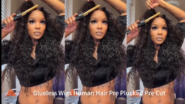 Amazon.com : 20 Inch Glueless Wigs Human Hair Pre Plucked Pre Cut