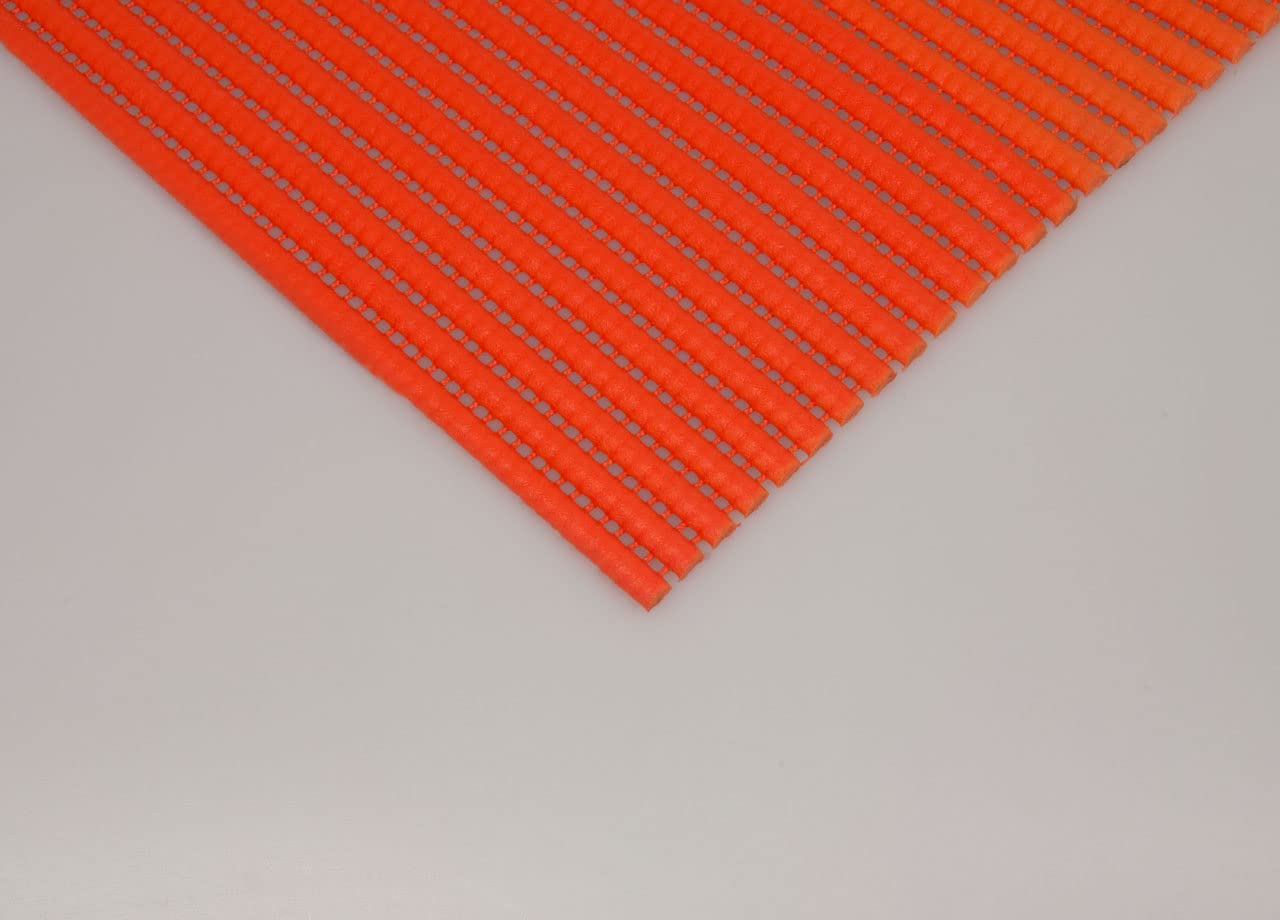 Tapis Antidérapant PVC à Motif Grille - 30 X 200 Cm - Orange - Pour Tiroirs, Salle De Bain, Cuisine, Voiture