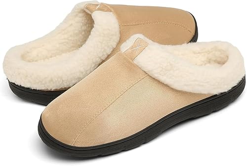 DAFENP Pantofole Uomo Invernali Memory Foam Calde Ciabatte Chiuse Antiscivolo