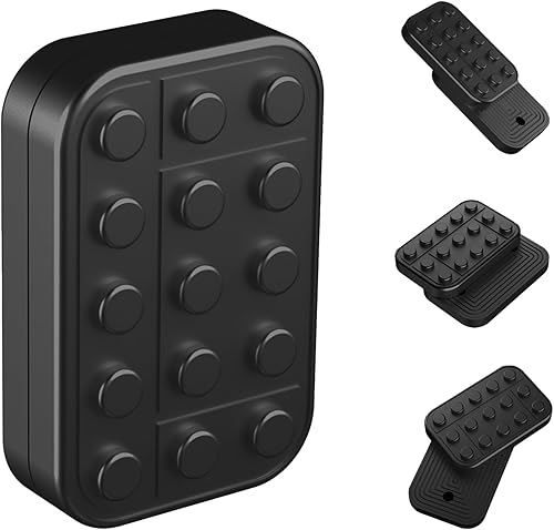 Metal Fidget Slider Magnetic Haptic Slider EDC Bloques de ladrillo Fidget Juguetes Slider Juguete para Adultos Bloques de Construcción - Negro