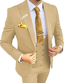 3 Piece Men's Suits Slim Fit Suits for Men Wedding Prom Tuxedo Suits Formal Business
