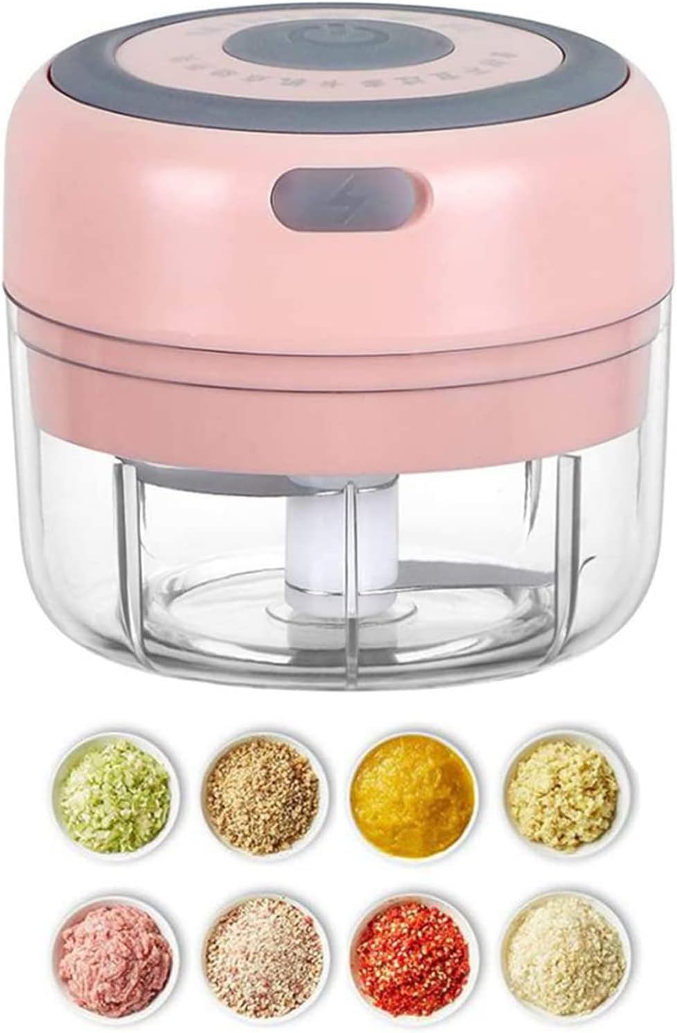 Electric Mini Garlic Mincer, 100ML USB Vegetable Onion Chopper, Portable Small Food Processor for Ginger, Chili, Vegetables