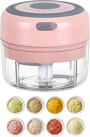 Electric Mini Garlic Mincer, 100ML USB Vegetable Onion Chopper, Portable