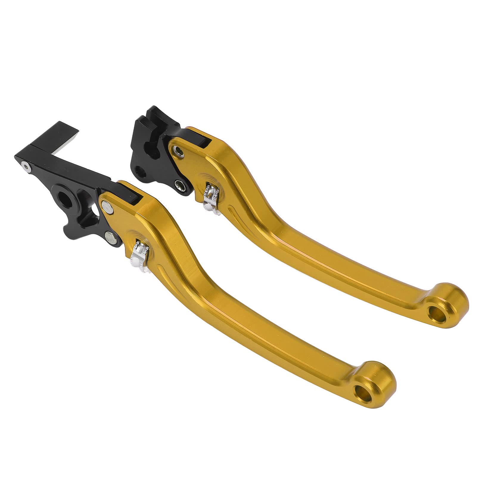 Leva freno e frizione per moto in lega di alluminio ad alta sensibilità, compatibile con accessori universali. (Oro)