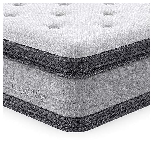 Full Size Mattress, Coolvie 10 Inch Comfy Cool Memory Foam and Innerspring Hybrid Mattress, with Individually Pocket Coils, Cushioning Euro Top and Breathable Hypoallergenic Knitted Cover