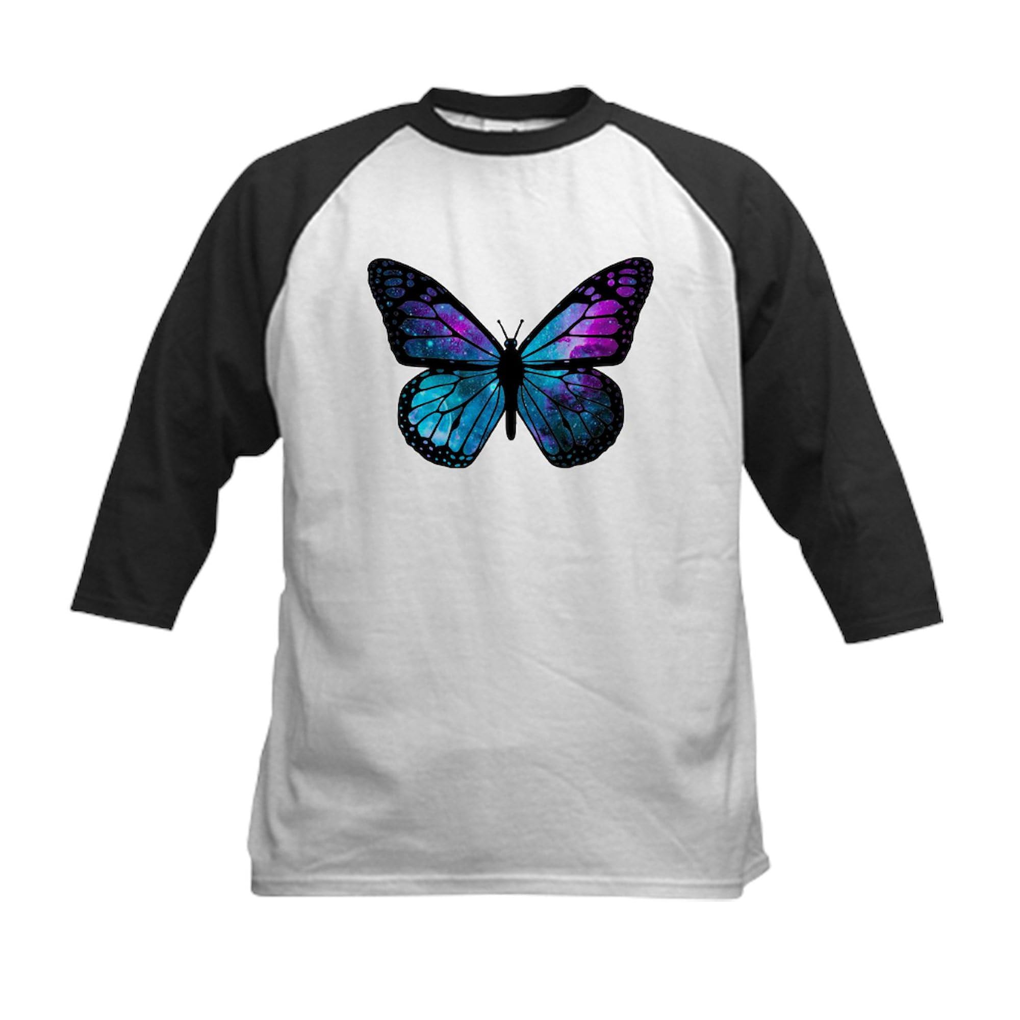 CafePress Galactic Butterfly Baseball Jersey Kids Cotton Baseball Jersey, 3/4 Raglan Sleeve Shirt