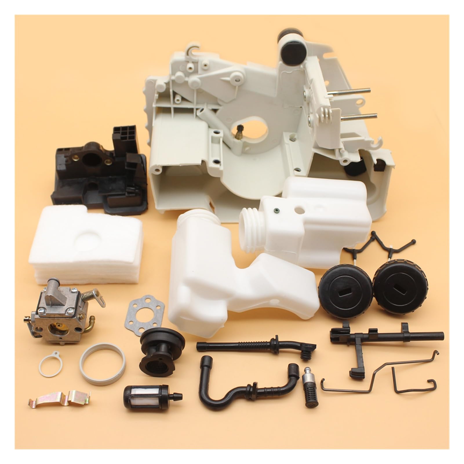1 Juego de carcasa motor cárter, filtro aire for carburador, Kit tanque combustible y aceite for STIHL MS180 MS170 018 017, piezas plástico for motosierra gasolina