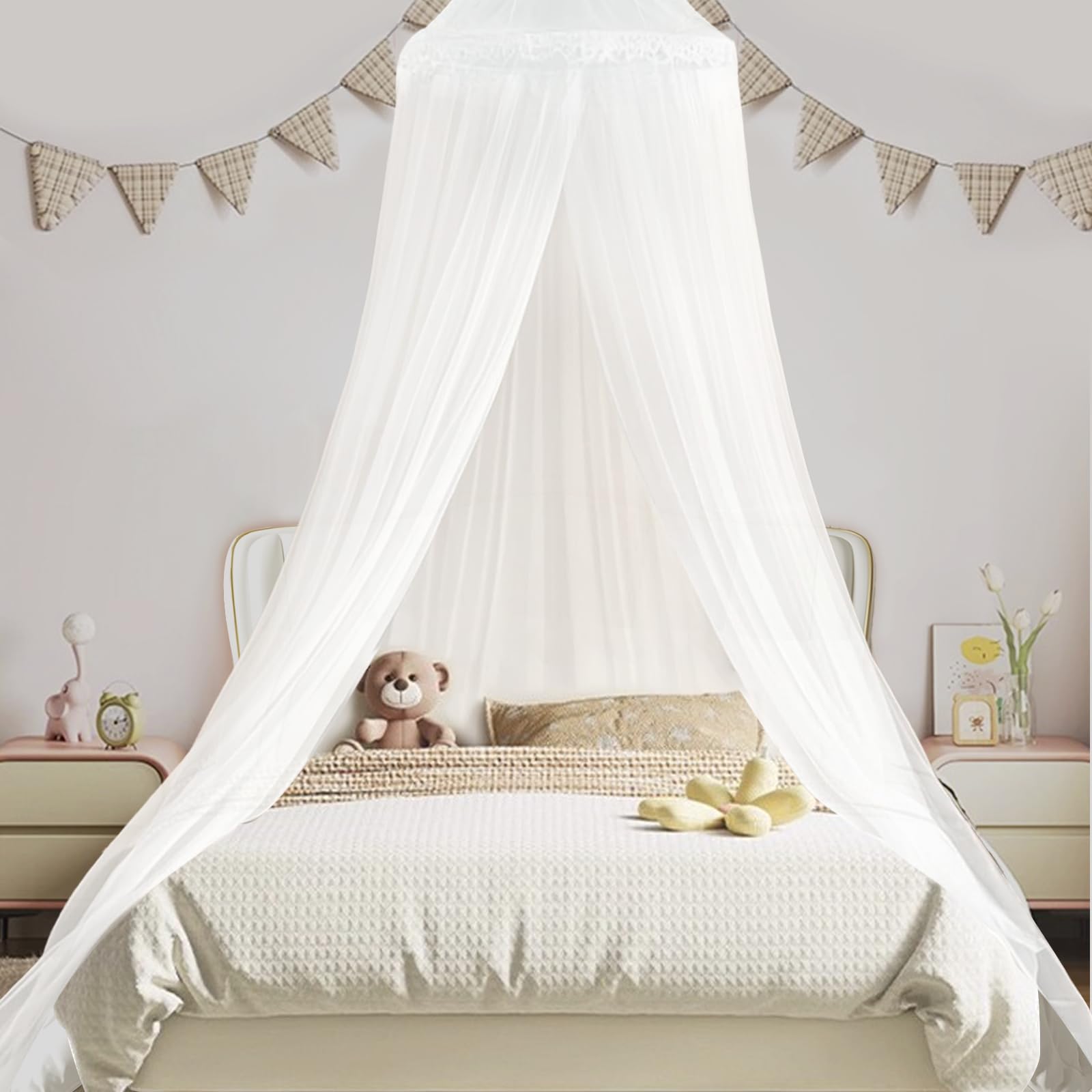 moustiquaire blanche pour lit d'enfant