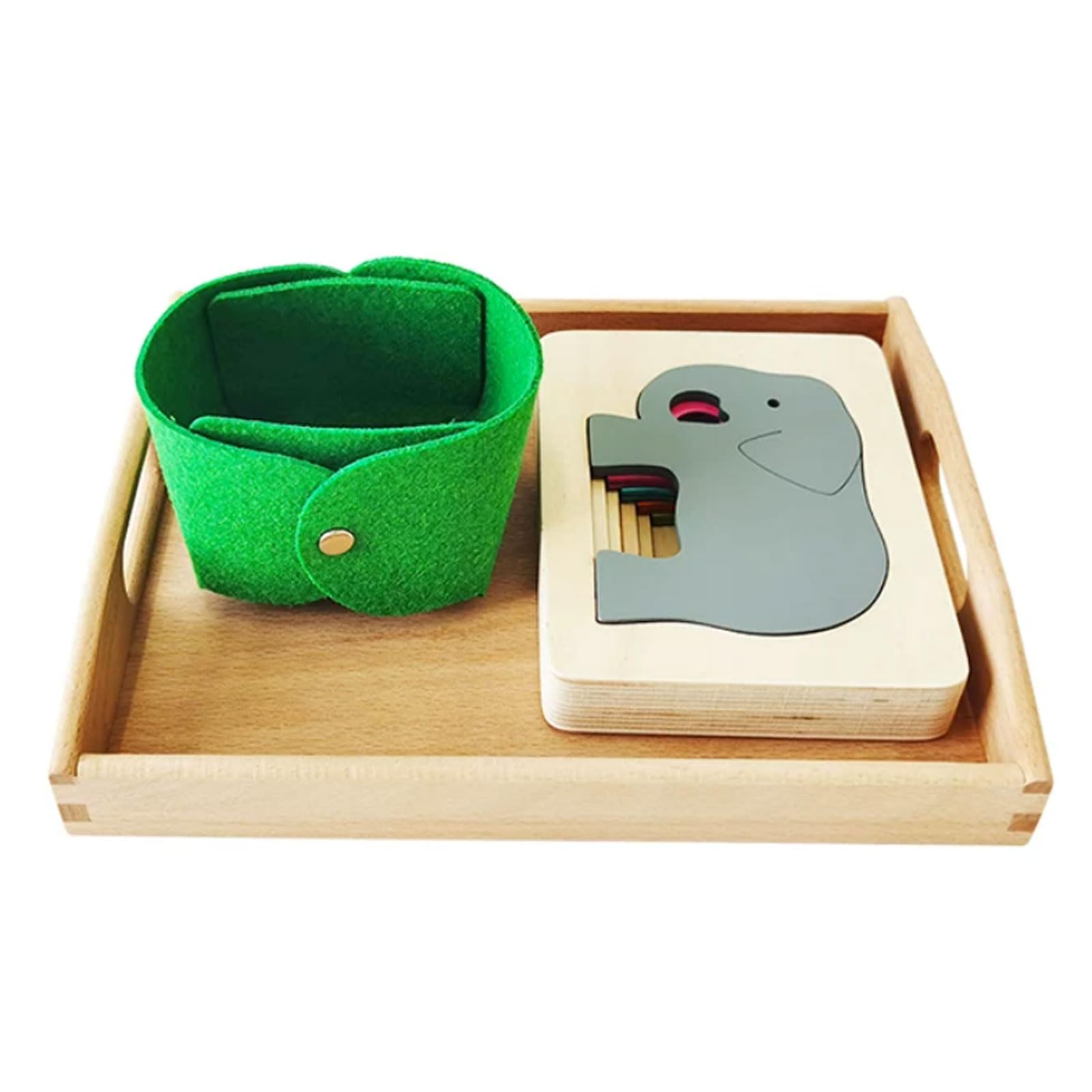 ttnmrc Montessori Wooden Size Progressive Inset Puzzles Set