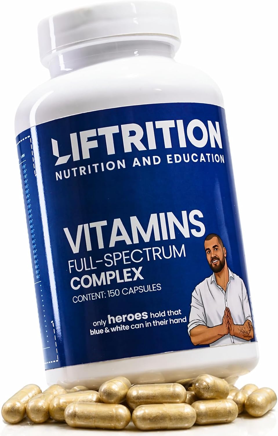 Liftrition Elite Premium Multivitamin for Sports Gym & Fitness High Dose Athlete Multi with OPC D3 K2 MK-7 & Magnesium Bisglycinate Vegan 150 Capsules
