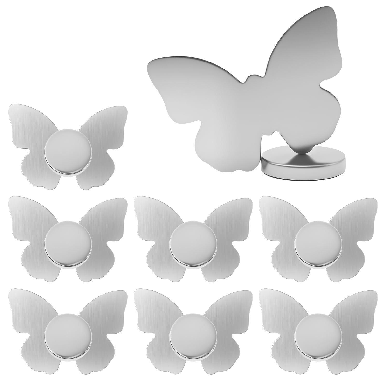Ghshanog Butterfly Style 8Pcs Tablecloth Weights, Stainless Steels Picnic Table Weights Clips For All Table Curtains,Outdoor Tablecloth Weighted Magnets For Patio, Picnic, And Garden Tables(Butterfly Style)