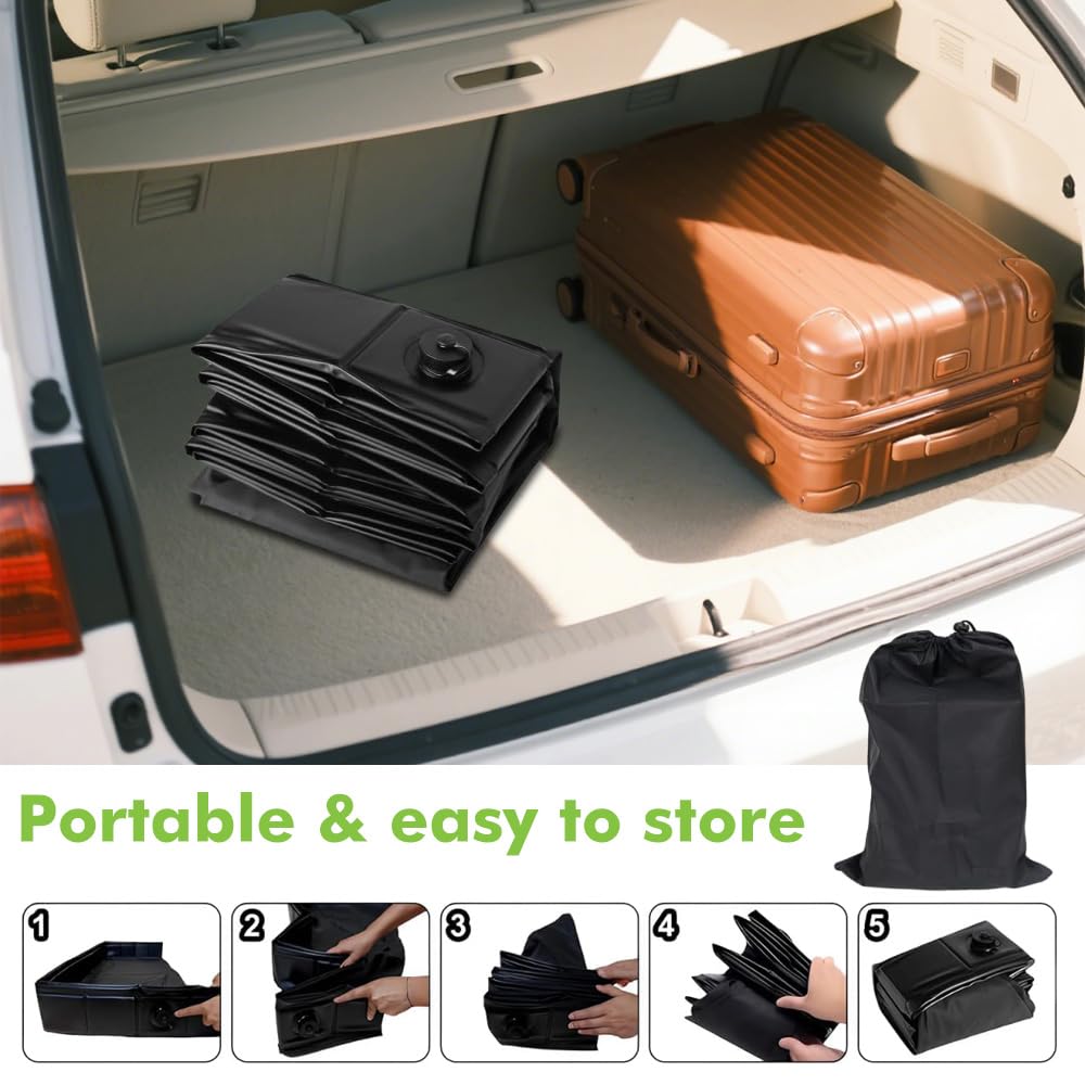 Base de Ducha Plegable,104x104x13 cm Plato de Ducha Plegable,Gran Disco de Duchas Portátil con Drenaje para Autocaravana,Acampada al Aire Libre,Carpas,Exteriores e Interiores