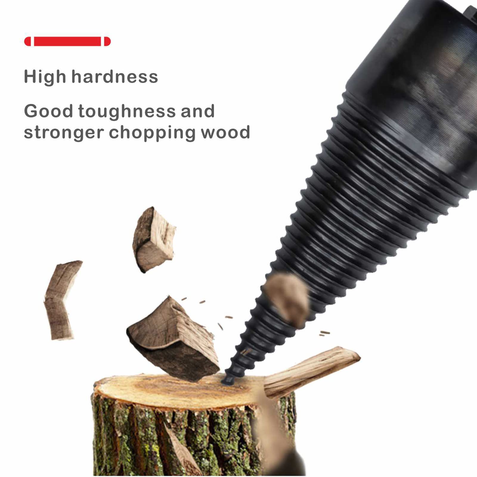 Trapano Per Legna Da Ardere, Punta Da Spaccalegna Per Legno, Vite Spaccalegna Per Trapano, Trapano Per Spaccare Legno Con 3 Gambi Quadrato/Rotondo/Esagonale Spaccalegna Elettrico,32mm