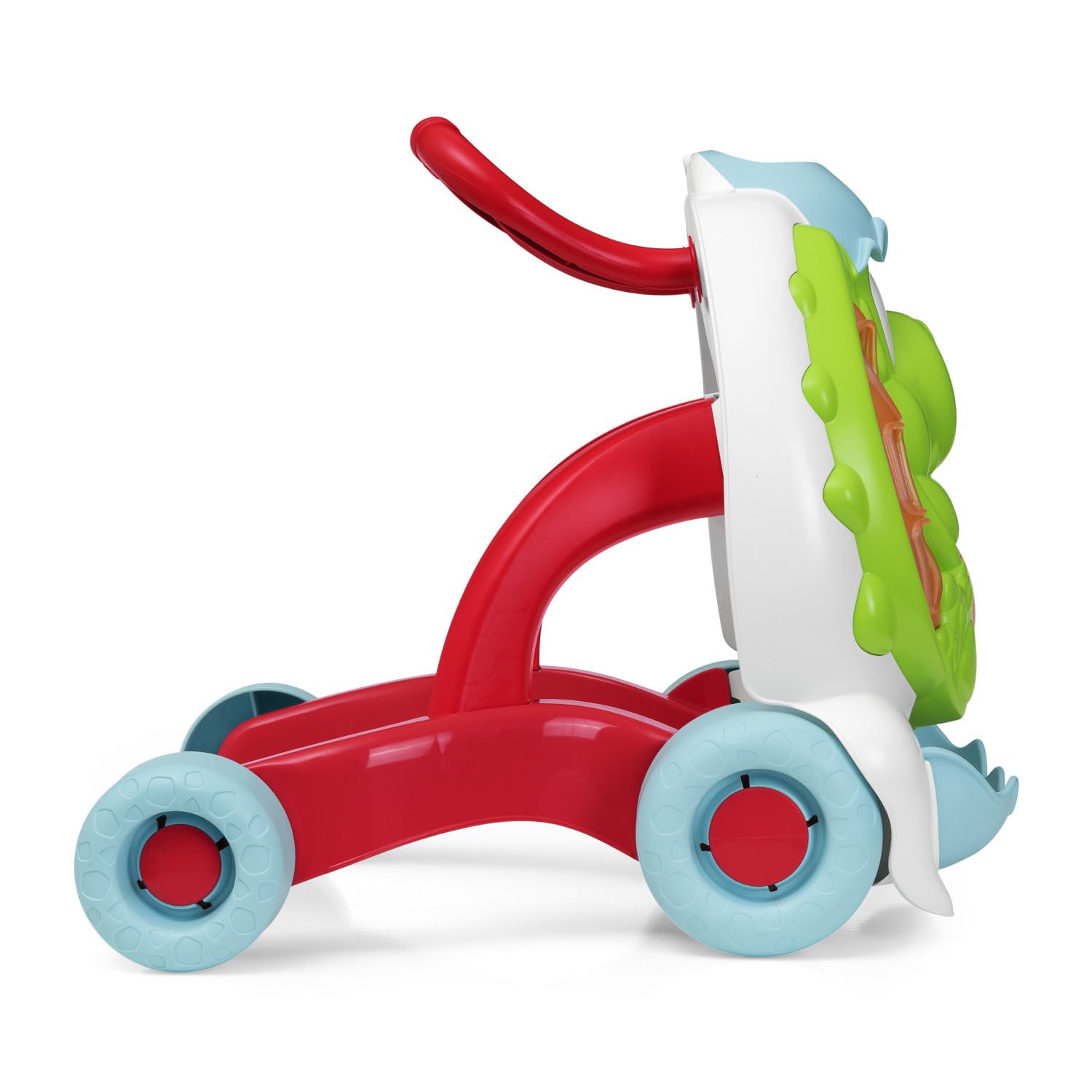Chicco Gioco Primipassi Dinosauro, 2in1 Evolutivo, Girello e Centro attività Elettronico, 2 Palline, 3 Formine, Luci e Suoni, Parti in Plastica Riciclata 80%, Made in Italy, Giochi Bambini 9-24 Mesi
