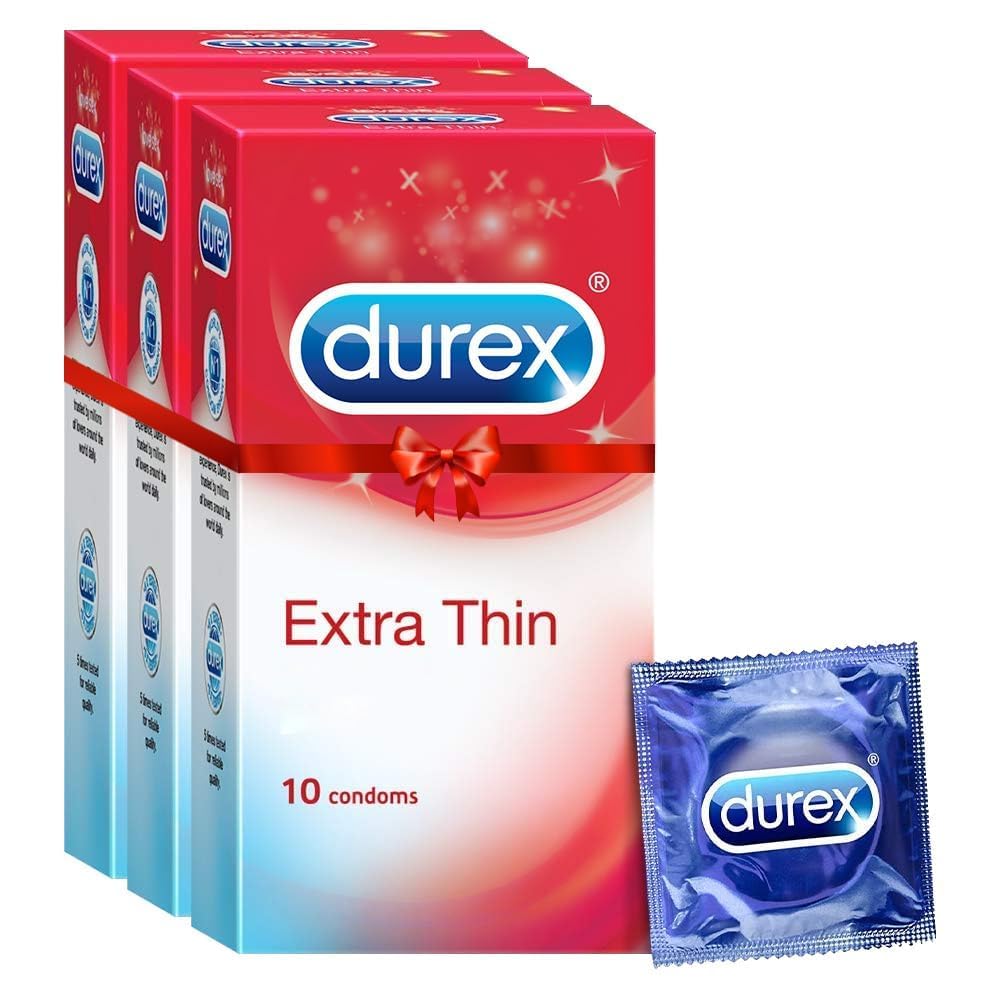 Durex Extra Thin Condoms for Men - 10 Count (Pack of 3) | Suitable for use with lubes & toys-picture-10