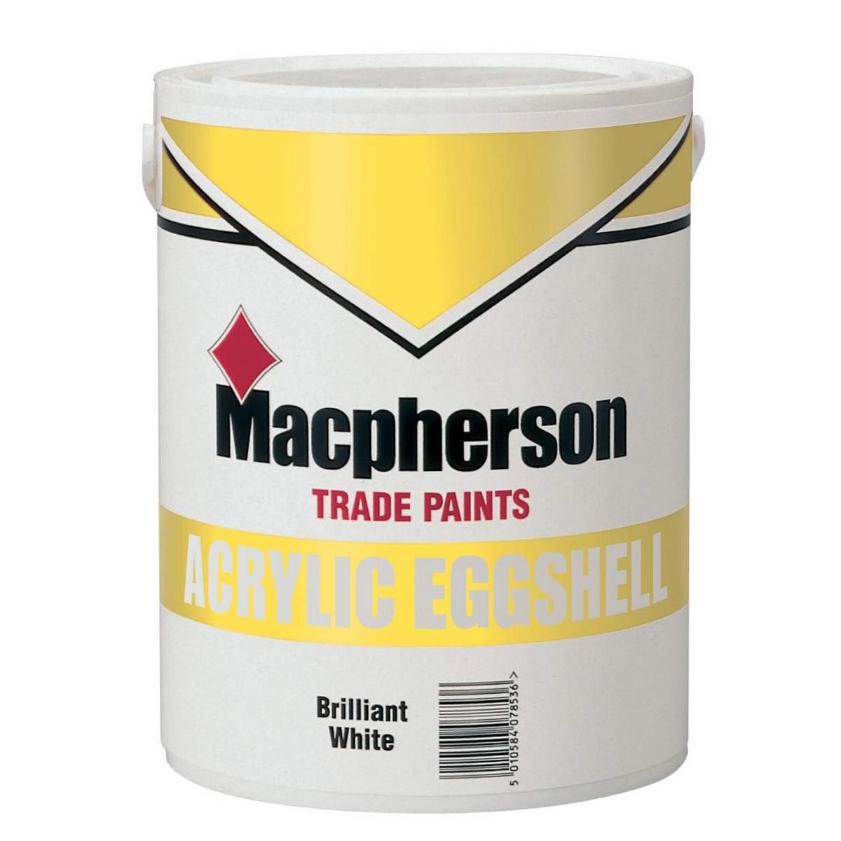 Macpherson 5 Litre Acrylic Eggshell Brilliant White 5053848620577