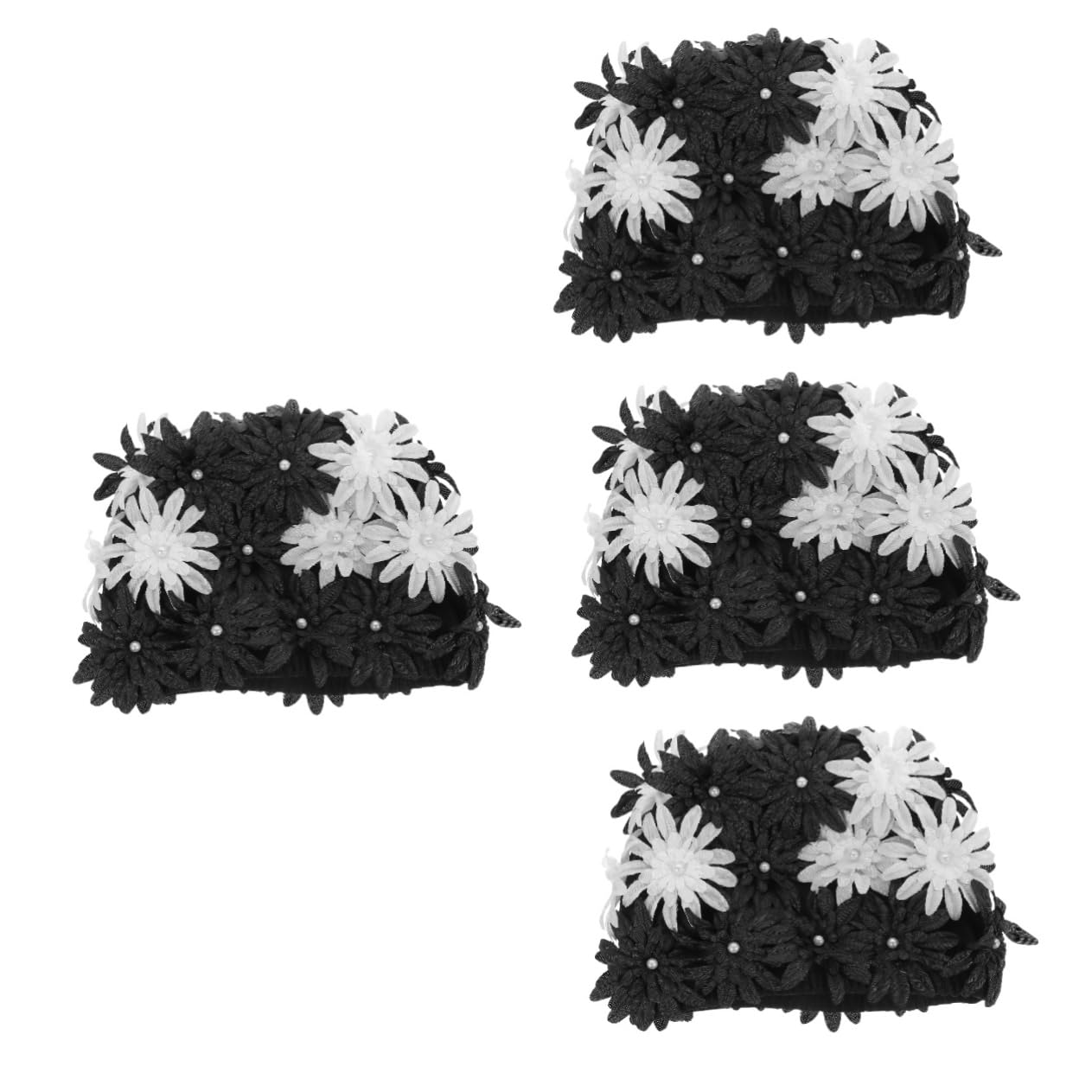 Mikikit Bonnet de Natation Floral pour Femmes Bonnet Élastique Imperméable pour Cheveux Longs Chapeau de Piscine Pratique et Confortable pour Adultes et Filles