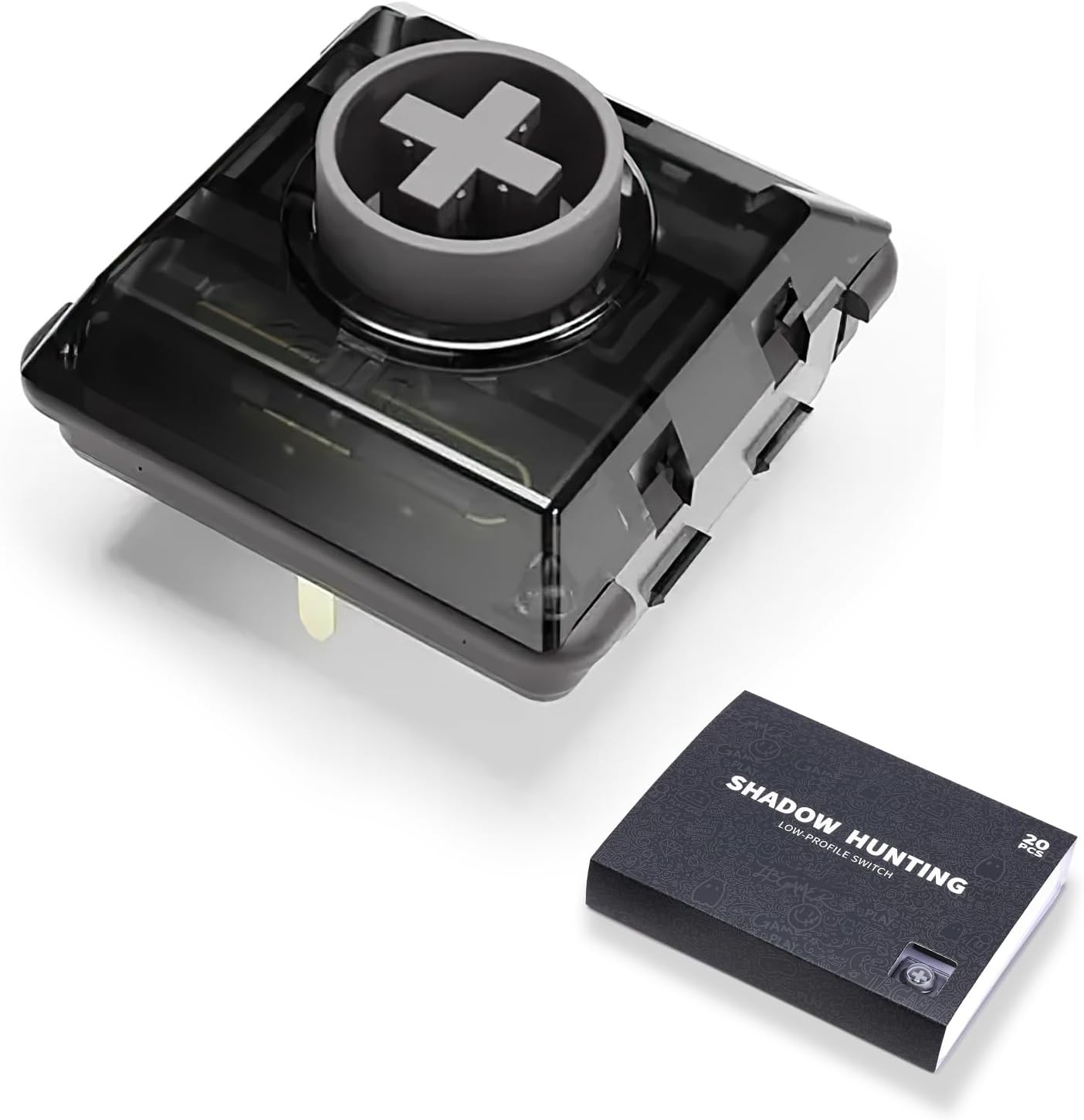 Sehawei 20Pcs Customized Kailh Shadow Hunting Switch Low Profile Switches for All-Button Arcade Controller and Mechanical Keyboard