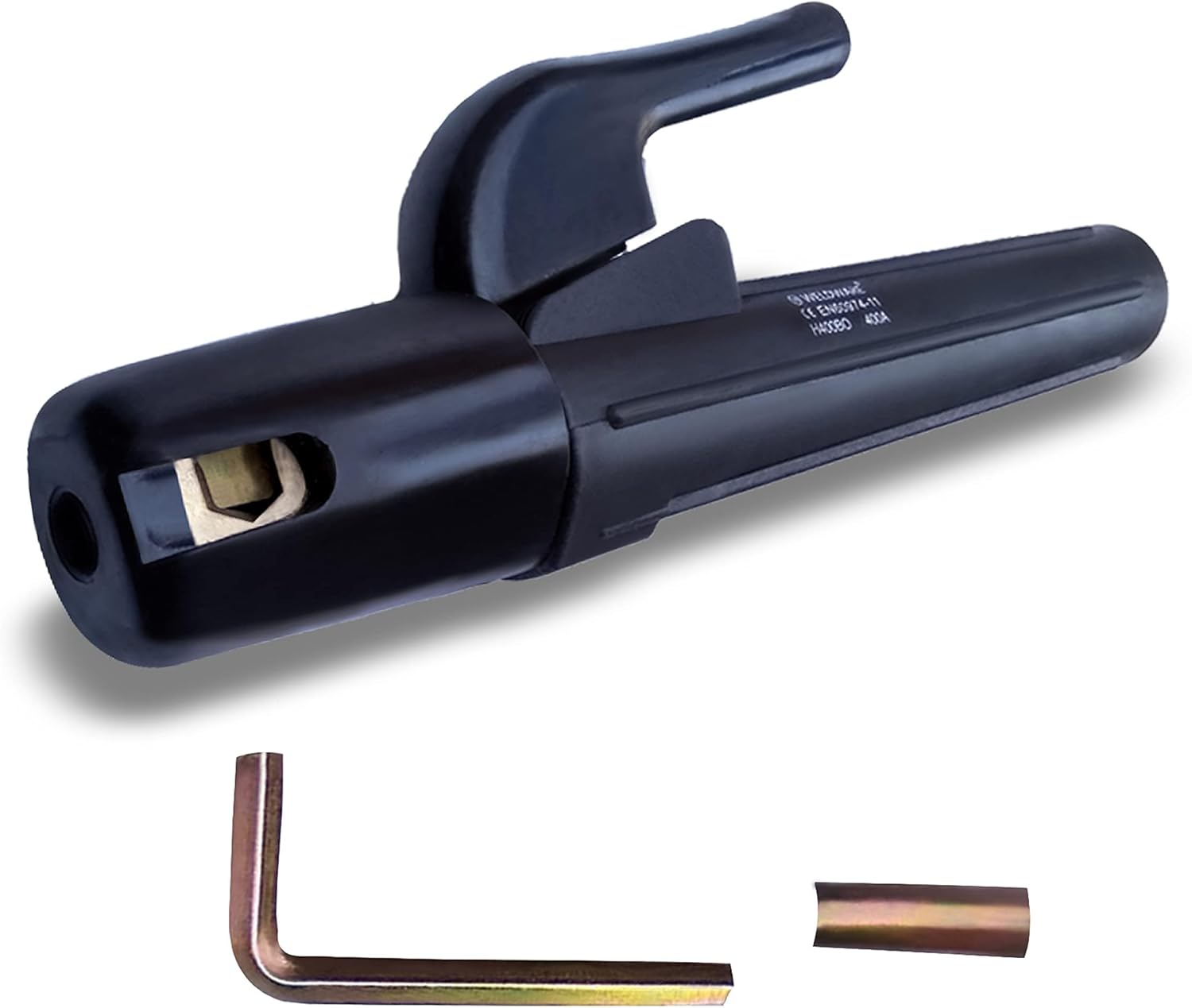 Simond Store - Fully Insulated Welding Stinger for Arc Stick Welding - Electrode Holder 400 Ampere - 3/0 Cable Size & Hold Up to 5/16 Inch (8mm) Electrode Size