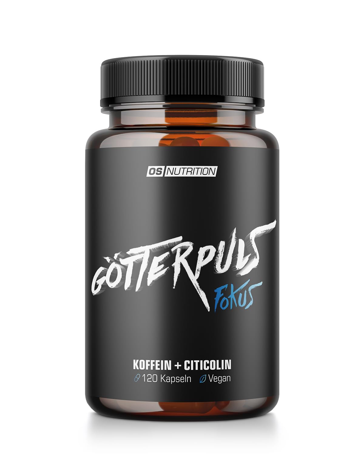 OS NUTRITION Götterpuls Fokus Kapseln mit Koffein und Citicolin – 120 Kapseln