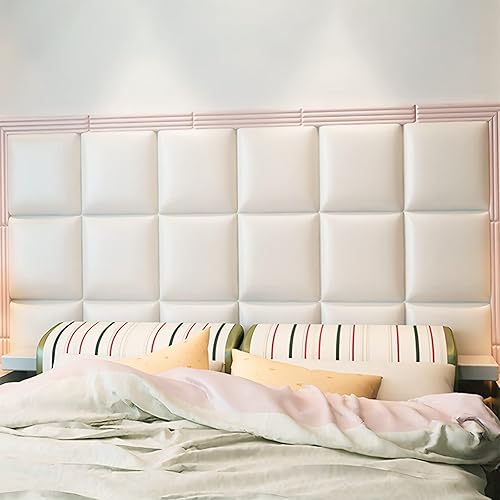 Miniatura 4 de Acolchado de pared anticolisión para niños, cabecero tapizado de 11.8 x 11.8 pulgadas, panel de pared 3D para despegar y pegar, calcomanías de pared