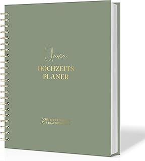BIROYAL Hochzeitsplaner Deutsch, Wedding Planner mit Terminplan, Checklisten und Tipps, 160 Seiten Personalisiert Hochzeitsplaner Buch, Organizer für Eure Trauung, Perfektes Verlobungsgeschenk, DIN A4
