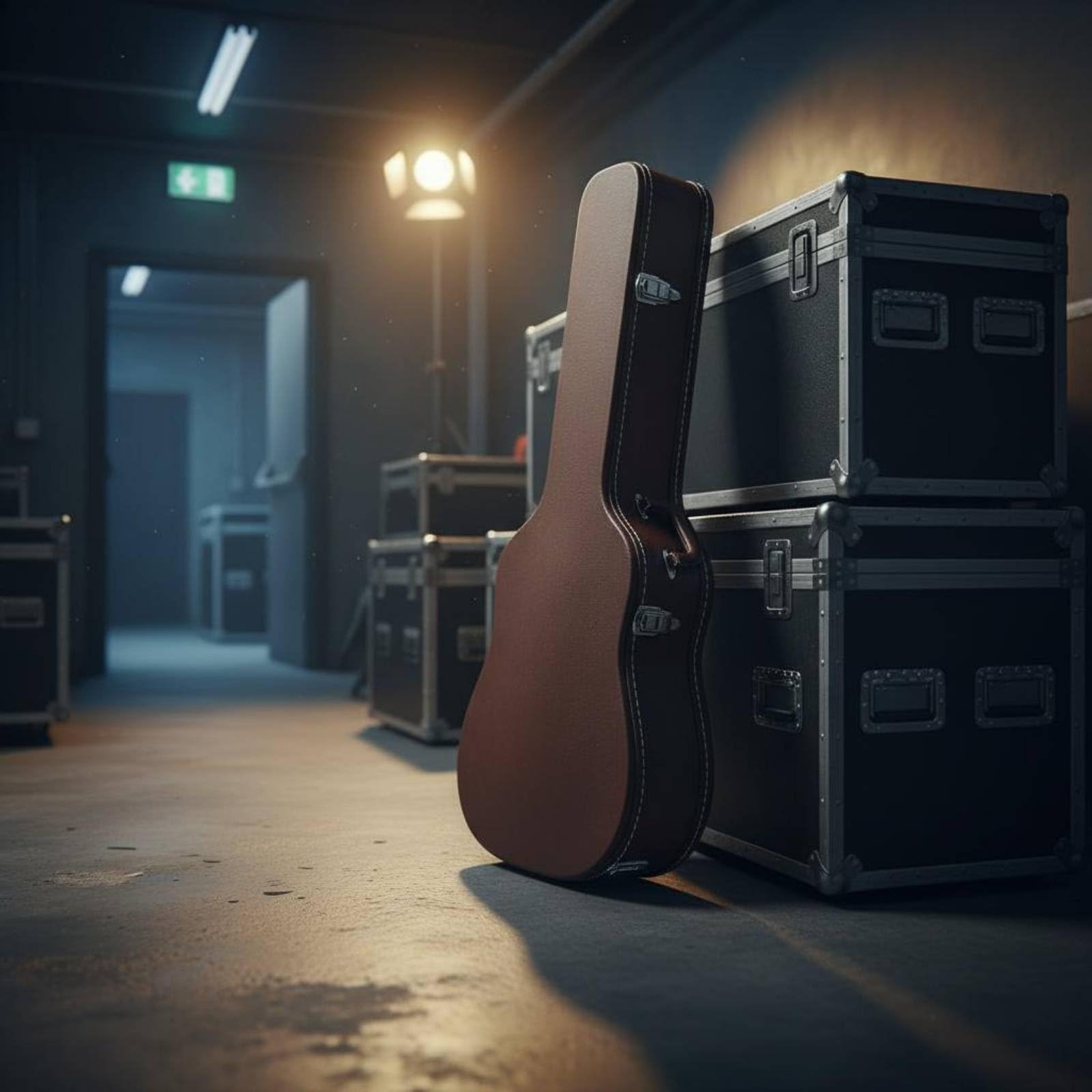 Musik Koffer Gitarrenetui Akustische Gitarren Schutzkoffer mit Holzausführung Dickem Plüschfutter Verstärkter Tragegriff Sicherheitsschloss für Aufbewahrung Musikunterricht Reisen, Black