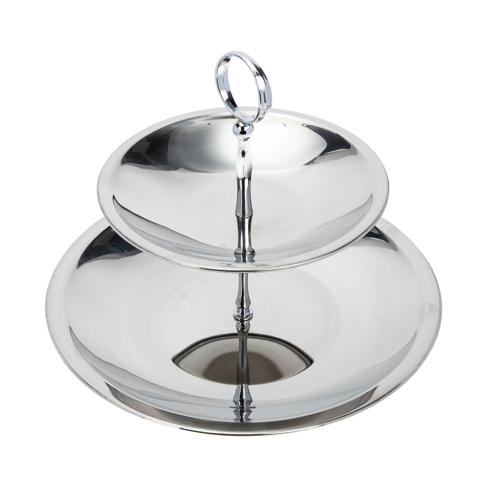 Bandeja para Servir Frutas de Acero Inoxidable de 3 Niveles, Soporte Desmontable y Escalonado Adecuado para Aperitivos en Casa u Oficina