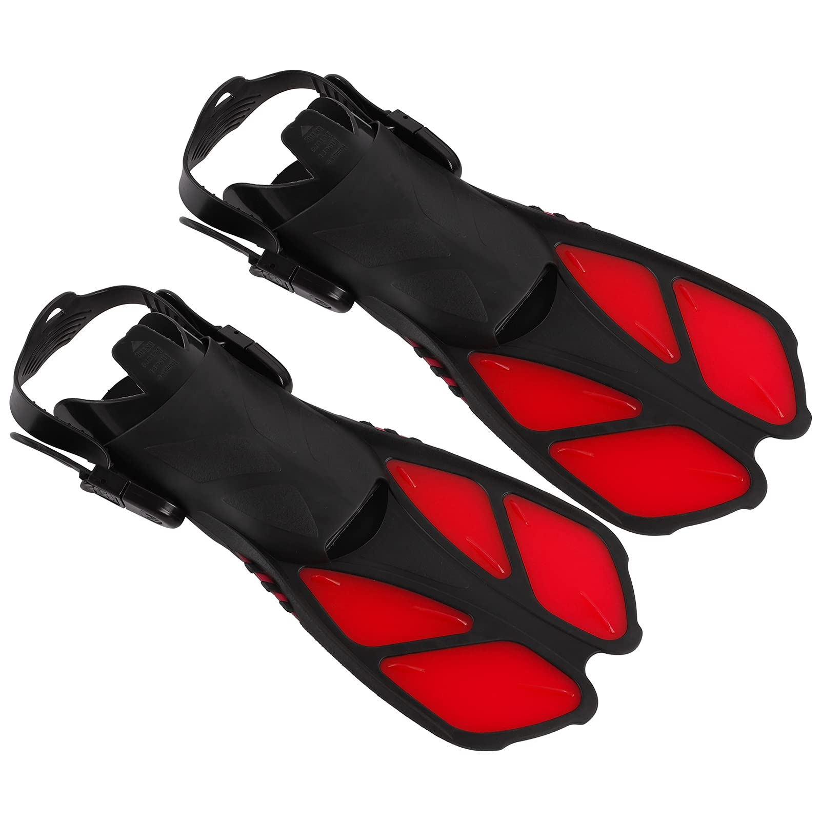 Snorkel Fins, Comfortable Adjustable Swim Fins with Water Flow Guide Hole for Diver for Snorkeling Diving