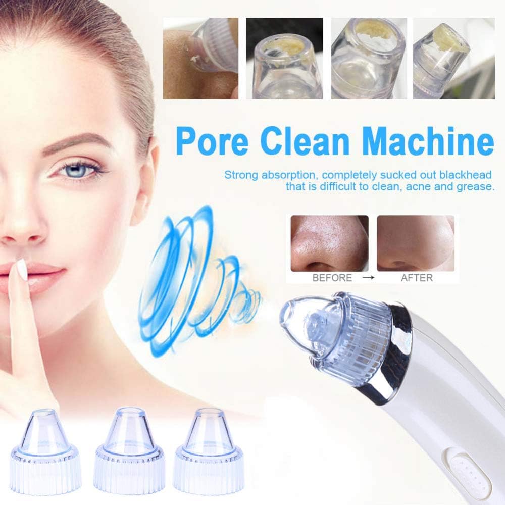 XIAXIA 2019 UPGRADE VERSION Blackhead Remover Vacuum Suction Facial Pore Cleaner Electric Acne Comedone Extractor Kit with 4 Microcrystalline Head for Women and Men Black Heads Extraction