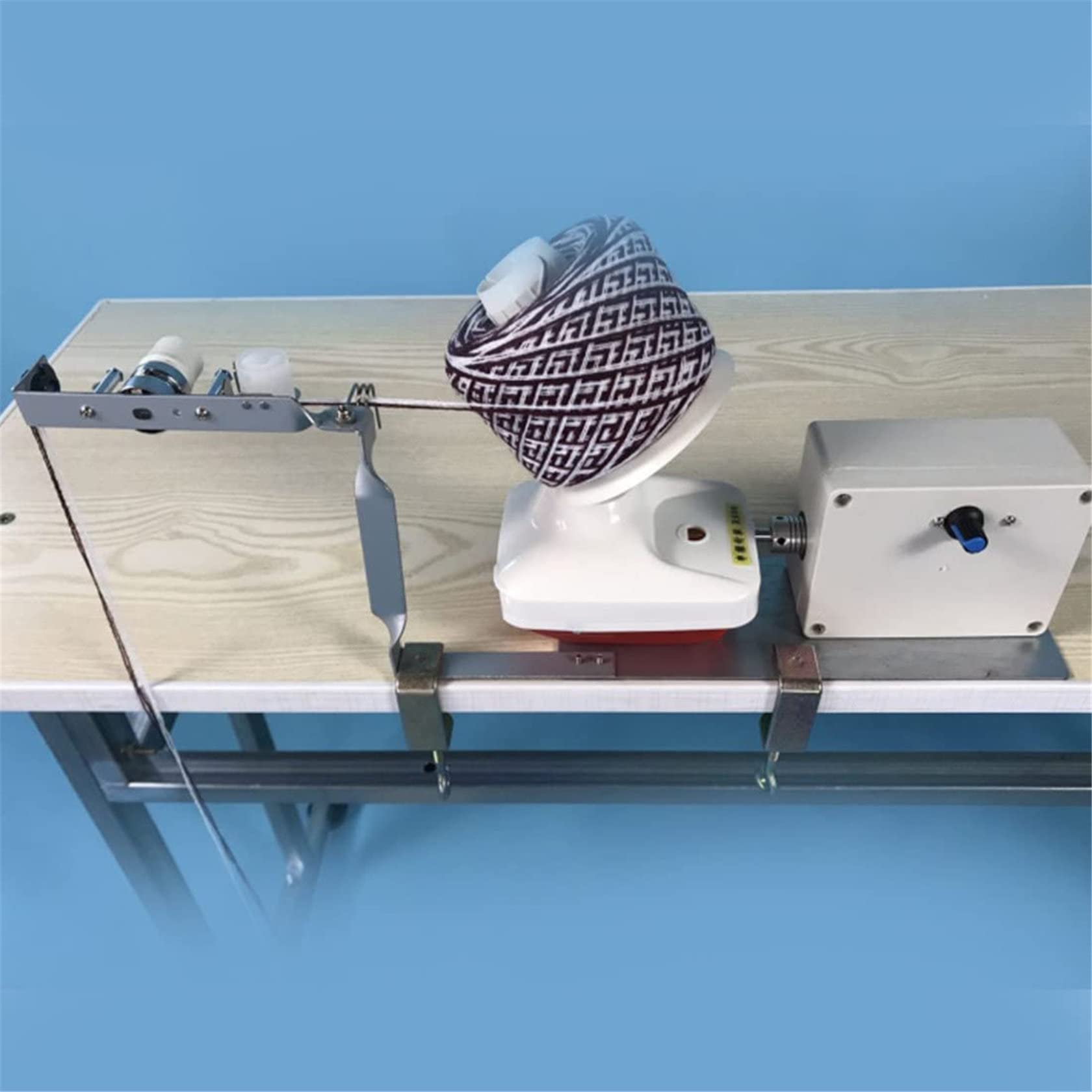 Enrollador de Bolas de Hilo eléctrico Bobinador de Bolas de Hilo, Capacidad máxima de bobinado de 150 g, enrollador de Bolas de Hilo de Nylon, Velocidad Ajustable
