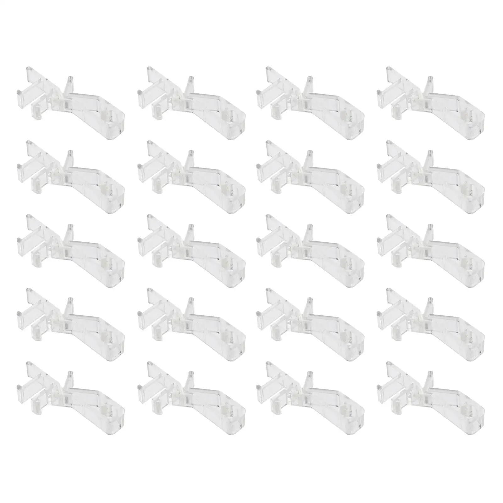 20 Pcs Curtain Clips Transparent Plastic Valance Blinds Window Curtains Horizontal Vertical Track Shade Easy Installation Sturdy