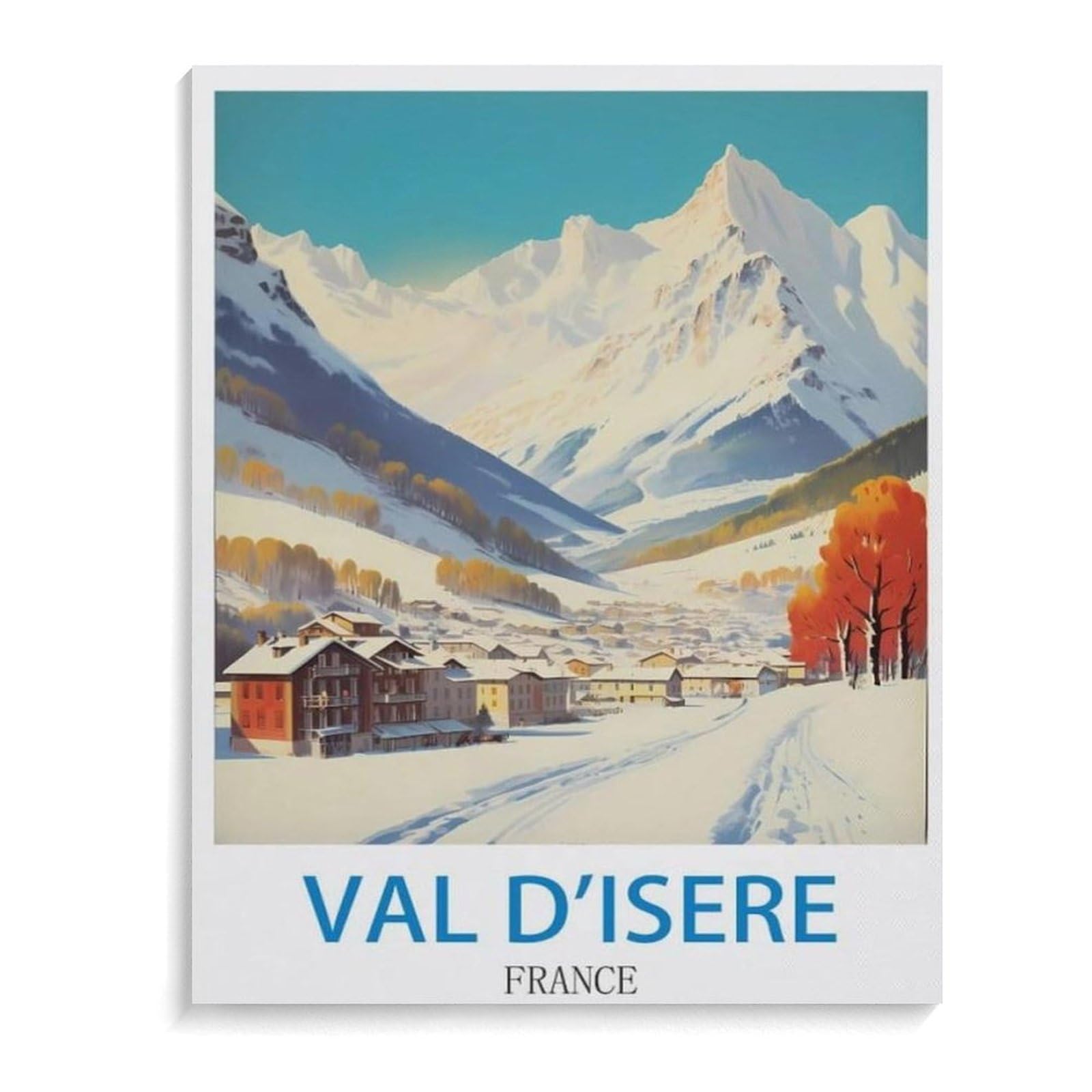Jigsaw Puzzle 1000 Pieces for Adults，Val D'isere France Vintage Travel Poster，Unique Suitable for Teenagers and Adults, Home Decoration（50x70cm）-C27
