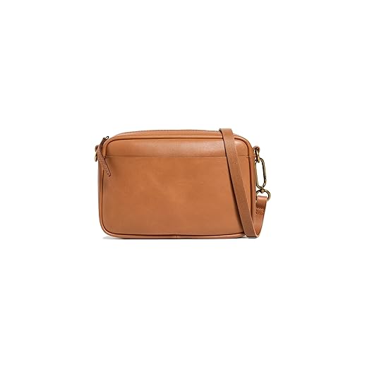 Madewell Women's The Leather Carabiner Medium Crossbody Bag, Dried Maple, Tan, One Size