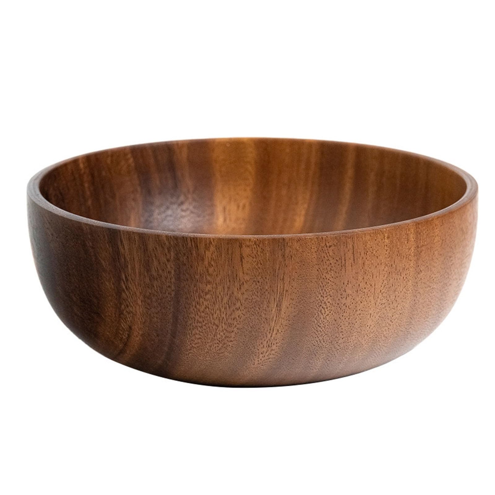 Cuenco de Madera Ensaladera redonda de madera for frutas y verduras para Vajilla de Cocina(20x7.5cm)