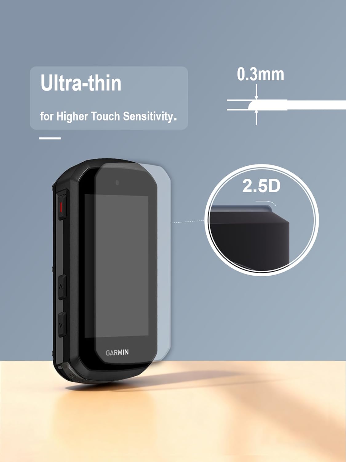 Glass Screen Protector for Garmin Edge 1040/1040 Solar [3 Pack] Tempered Glass 9H Hardness Anti-Scratch Bubble-Free Easy Installation - Image 4