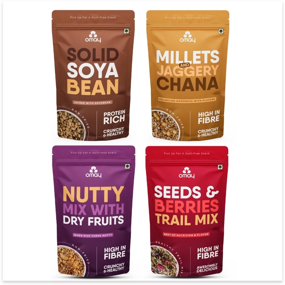 Omay Foods 4 PM SNACK BOX (Pack of 4)| Roasted Snacks | Oil-Free, Non-Fried Snacks | Healthy Snacks | Snack Item I Office Time Snack I Office Snacks I Evening Snacks I Snack Combo I Snack Item I Mid Day Binge (B0D8297MXJ) Amazon Price History, Amazon Price Tracker
