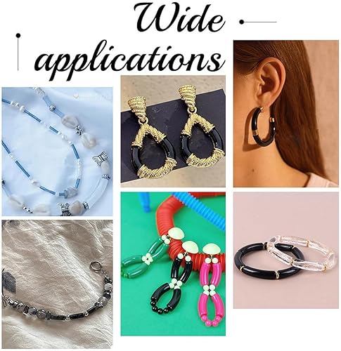 Miniatura 6 de PH PandaHall 296 cuentas de tubo acrílico para hacer pulseras de tubo de bambú, brazaletes de tubo curvado, cuentas de tubo curvado, cuentas de